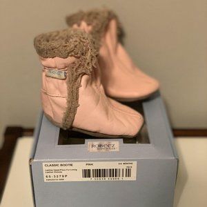Robeez Pink Classic Bootie Shoes Size 0-6 Months